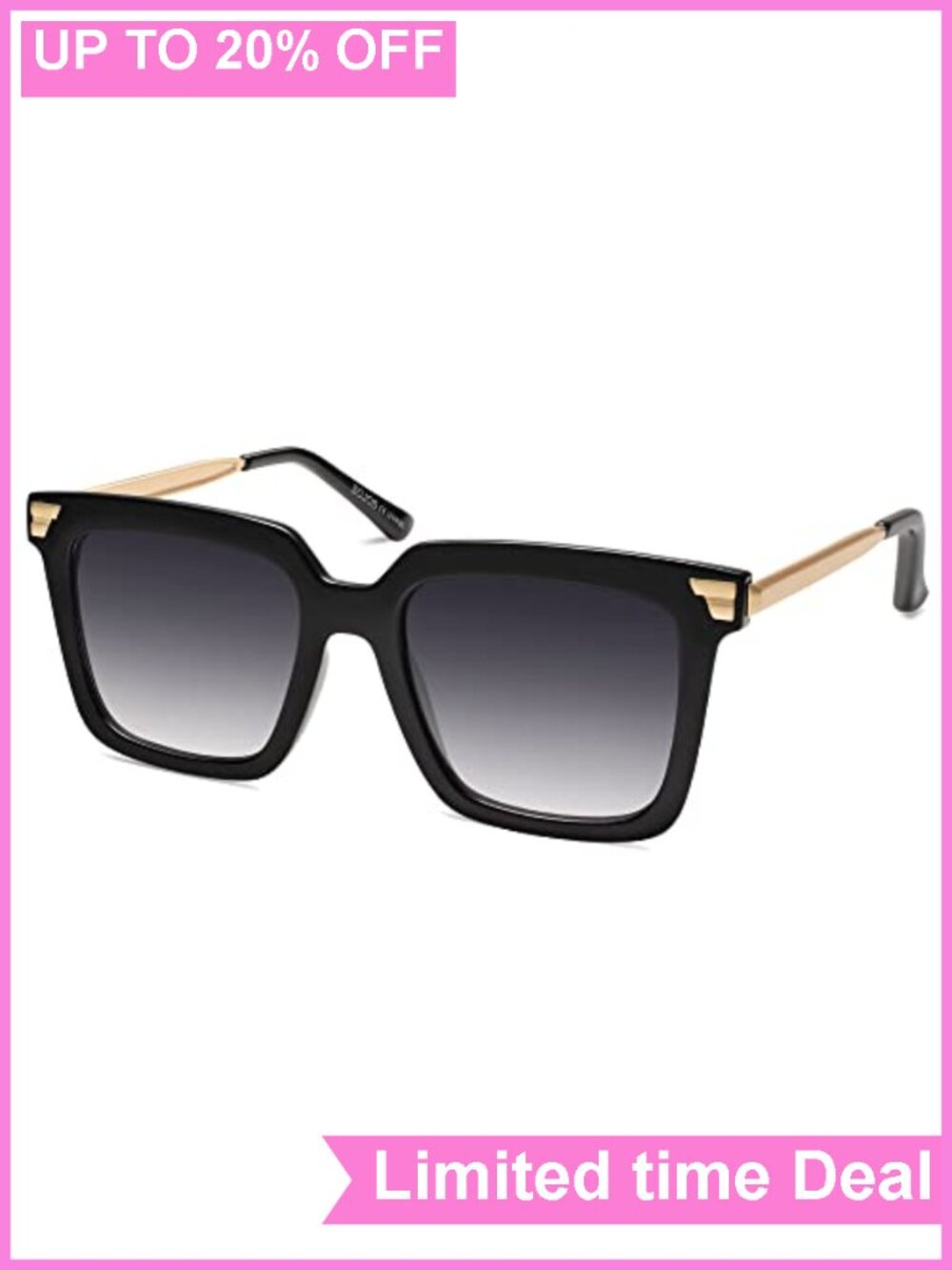 Retro Oversized Square Sunglasses for Women UV400